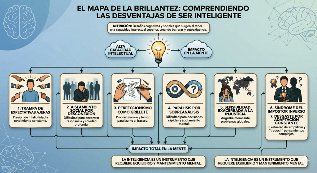 Las 7 desventajas de ser inteligente