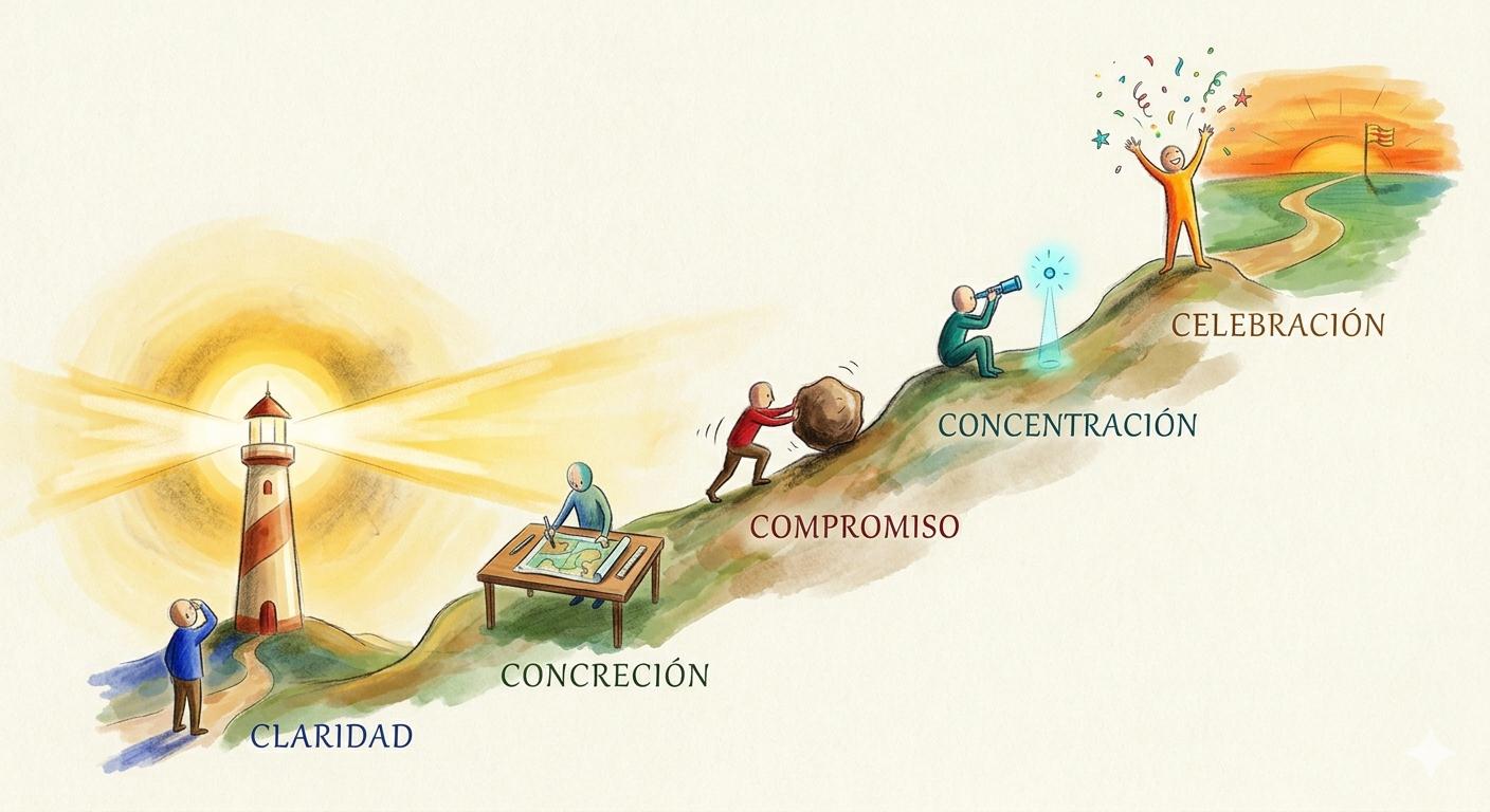 La estrategia de las 5 C para lograr metas y proyectos
