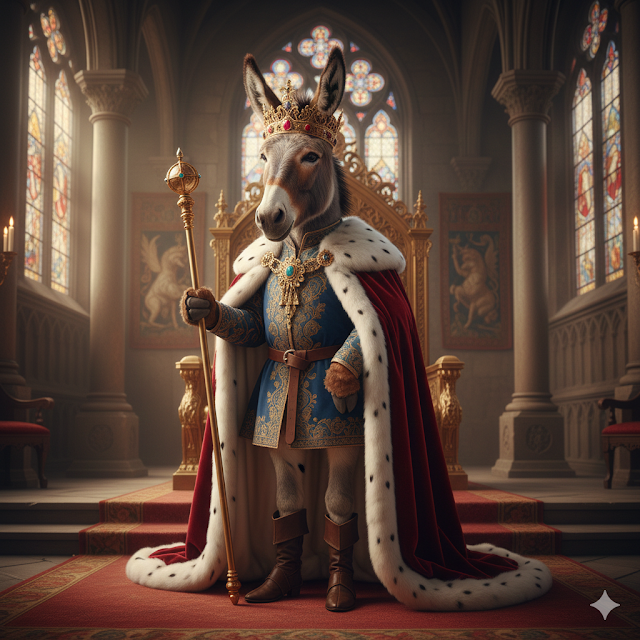 El zorro que usó a un burro para salvar su vida