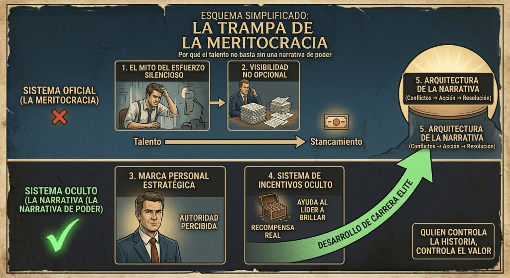 La Trampa de la Meritocracia: por qu&eacute; el talento no basta sin una narrativa de poder