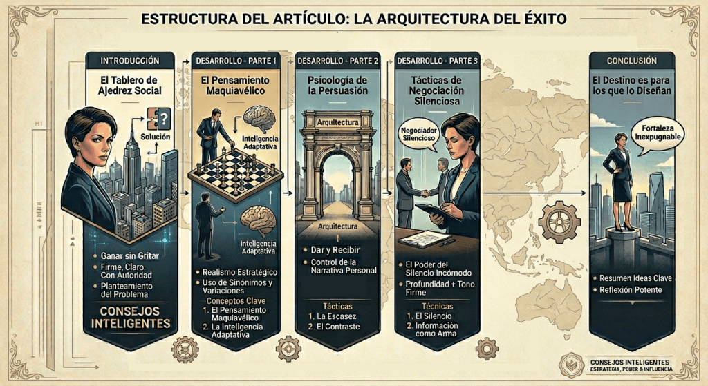 Arquitectura del éxito: consejos inteligentes para dominar el poder y la persuasión