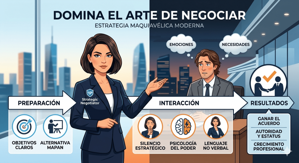 Cómo negociar como el 1% de los profesionales (5 claves psicológicas que nadie te cuenta) 3 El Arte de Negociar: 5 estrategias psicológicas para dominar el tablero profesional