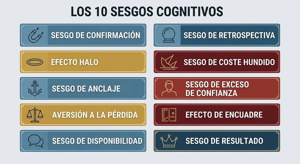 10 sesgos cognitivos que influyen en tus decisiones